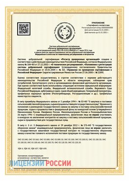 Приложение к сертификату для ИП Тихвин Сертификат СТО 03.080.02033720.1-2020